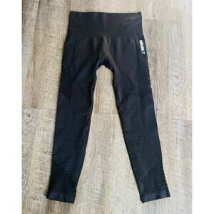 Gymshark Woman's Leggings High Rise Compression Stretch Active Yoga Black Size M